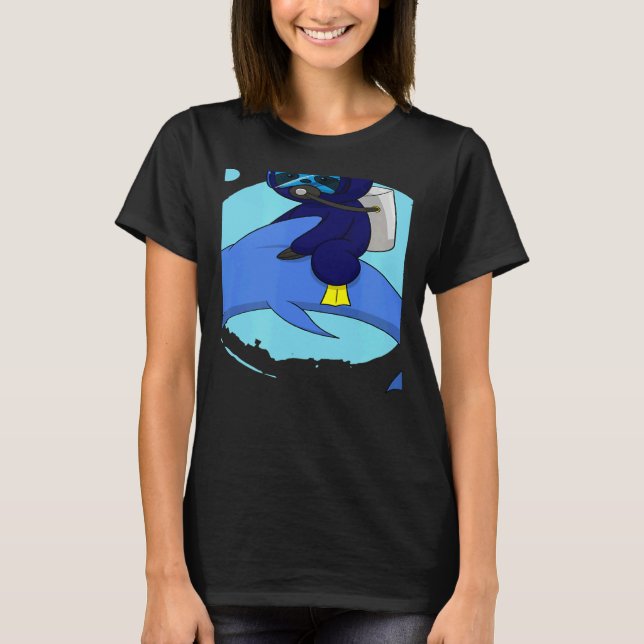 T-shirt Scuba Diving Snorkeling Sloth Lazy Tired Dive Slee (Devant)