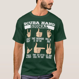T-shirt Scuba Signaux mains Plongée Plongée Plongée Plongé