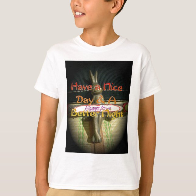 T-shirt Sculpture de lapin de bronze avec citations inspir (Devant)