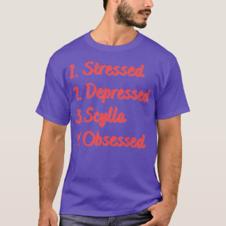 T-shirt Scylla déprimée stressée Obsédé