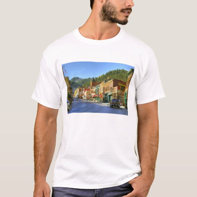 T-shirt SD, Deadwood, ville historique de Gold Mining (Devant)