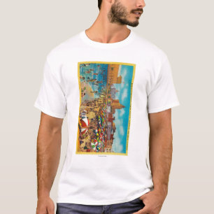 T-shirt Se baignant dans la lagune, Long Beach