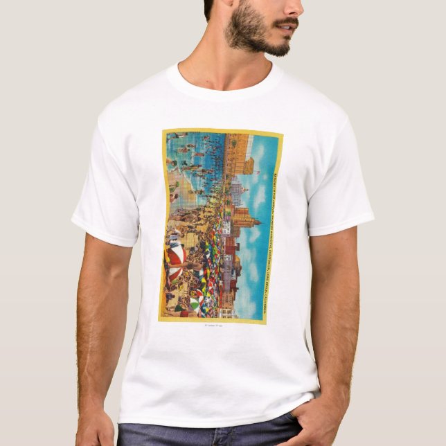 T-shirt Se baignant dans la lagune, Long Beach (Devant)