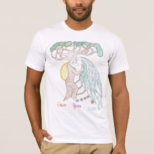 T-shirt Se bécoter des couples d'arbre