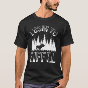 T-shirt Se Connecter À Eiffel Avec Randonnée De Cerfs Et