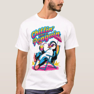 T-shirt Se détendre comme un pingouin, été amusant