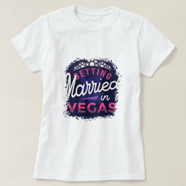 T-shirt Se marier à Vegas Bride (Design devant)