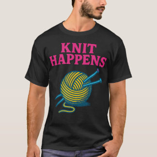 T-shirt Se Produit Rétro Laine Création Drôle Art Tricot