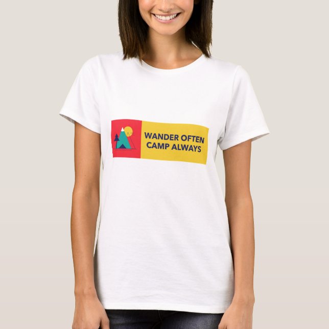 T-shirt Se Promener Souvent, Camping Toujours Camping (Devant)