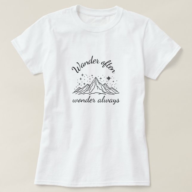 T-shirt Se Promener Souvent, Se Demander Toujours - T-Shir (Design devant)