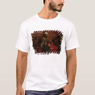 T-shirt Se reposer de tabagisme de Turc sur un sofa,