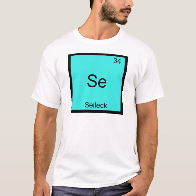 T-shirt Se - Selleck Chimie Élément Symbole Funny Magnum (Devant)