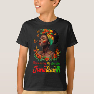T-shirt Se souvenir de mes ancêtres 1865 Junetten Femmes F