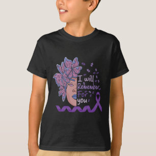 T-shirt Se Souviendra De Vous Sensibiliser À L'Alzheimer B