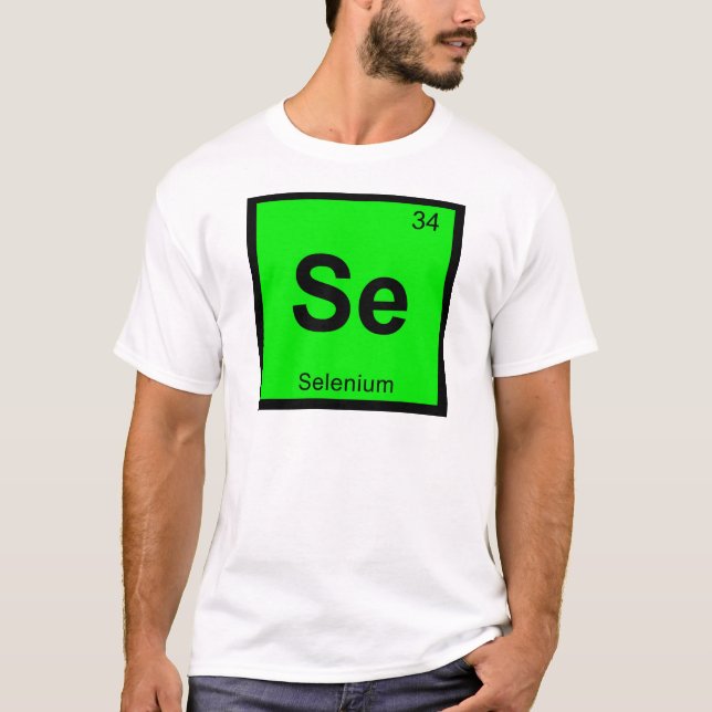 T-shirt Se - Symbole de tableau périodique de la chimie du (Devant)