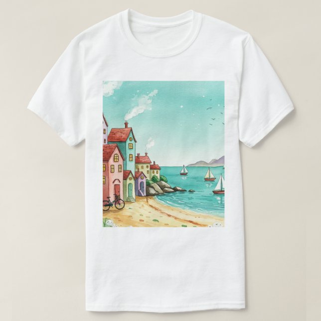T-shirt Sea and beach (Design devant)