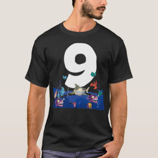 T-shirt Sea Animaux Fish Aquarium 9e Anniversaire Theme Pa