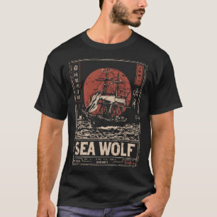 T-shirt Sea Wolf Navire Vintage Maritime Adventure Design