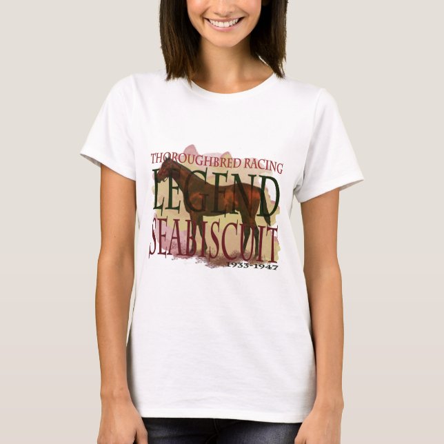 T-shirt Seabiscuit - légende de emballage de pur sang (Devant)
