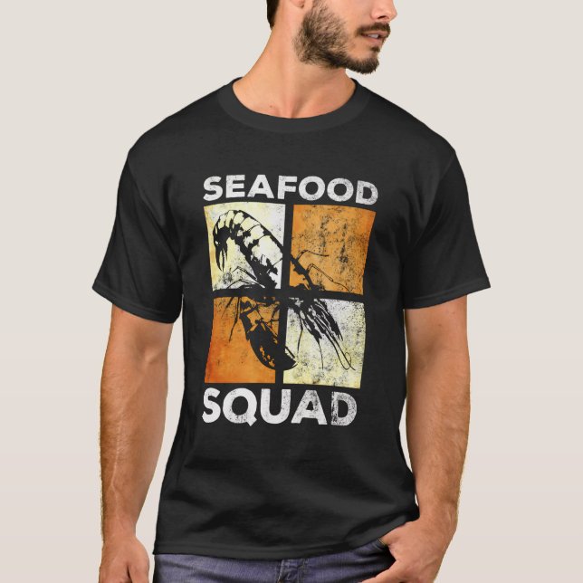 T-shirt Seafood Squad Stylish Lobster Manger Hobby Chef (Devant)