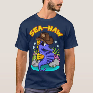T-shirt Seahorse Cowboy Sea Haw Funny Humour