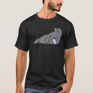 T-shirt Seal Animal LGBT Transexuel Drapeau Transgenre