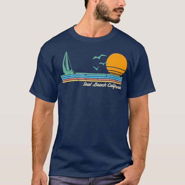 T-shirt Seal Beach Californie (Devant)