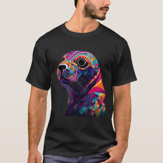 T-shirt Seal Colorful Geometric Pop Sea Ocean Animal