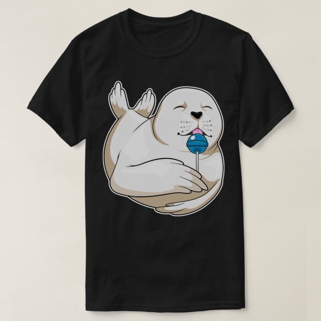 T-shirt Seal Lollipop Sweets (Design devant)