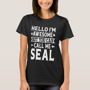 T-shirt Seal Nom de famille Call Me Seal Family Team Nom S