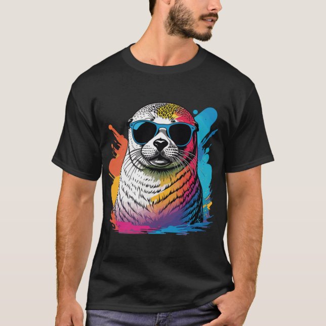 T-shirt Seal retro vintage (Devant)