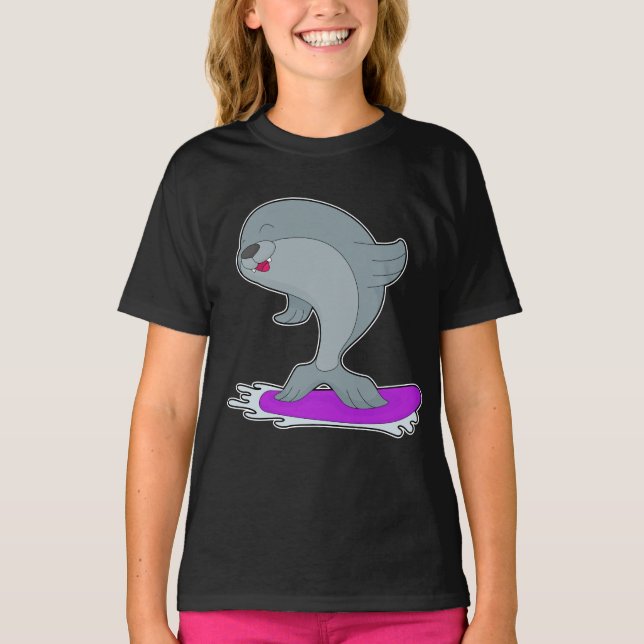 T-shirt Seal Snowboard Sports d'hiver (Devant)