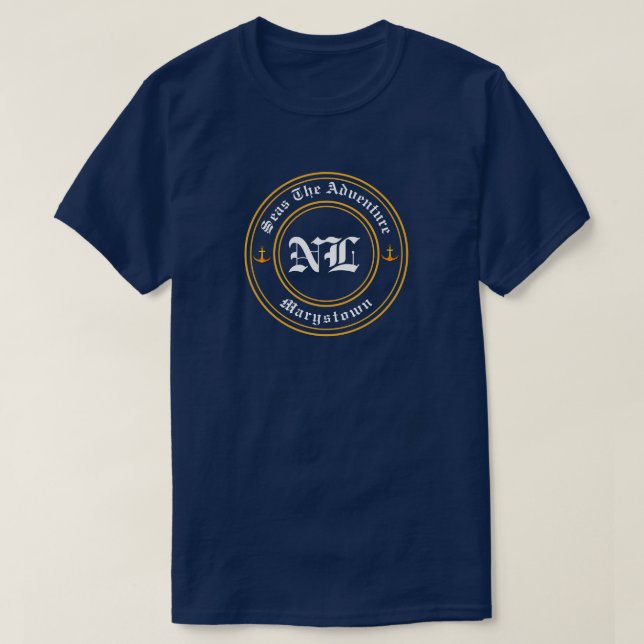 T-shirt Seas The Adventure Terre-Neuve Toute ville ou baie (Design devant)