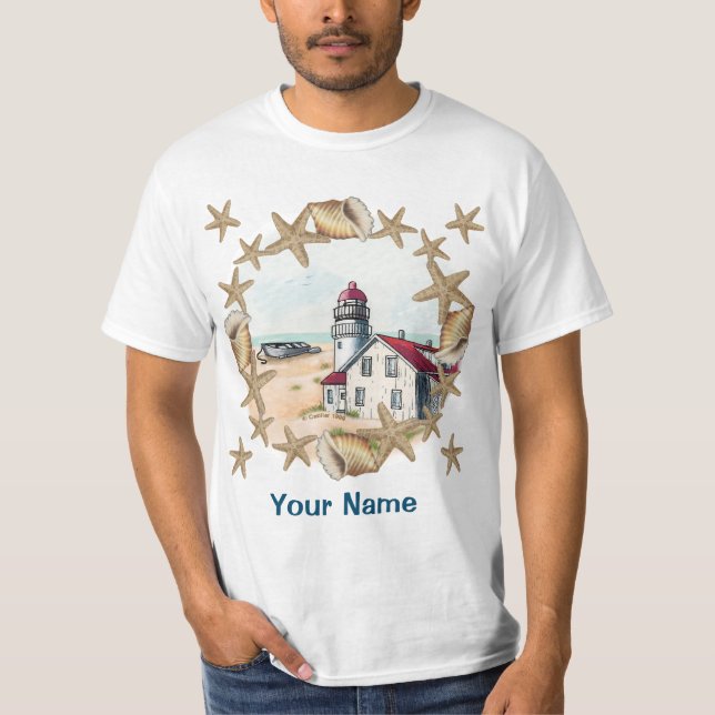 T-shirt Seashell Lighthouse (Devant)