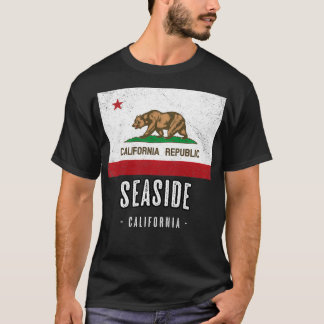 T-shirt SEASIDE  California  Cali City Souvenir  CA Flag T