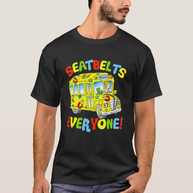 T-shirt Seatbelts Everyone Funny School Bus Driver Busman  (Devant)