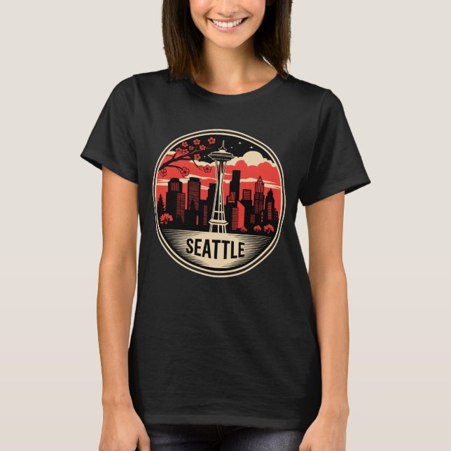 T-shirt Seattle City Washington USA (Devant)