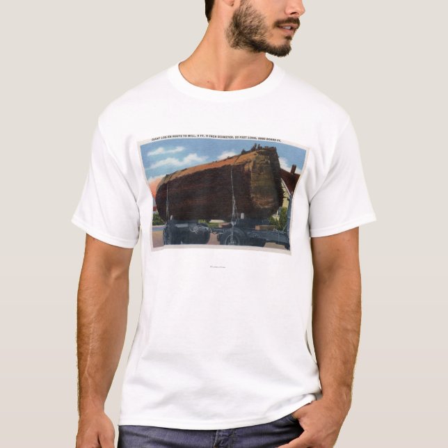 T-shirt Seattle, rondin de WashingtonGiant en route au (Devant)