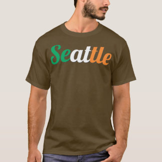T-shirt Seattle, Washington Irlande Drapeau St 