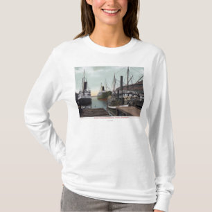 T-shirt Seattle, WashingtonView du dock et des bateaux