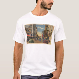 T-shirt Seattle, WAView de 3ème avenue. Et St de Pike