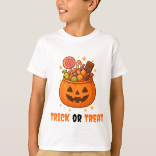 T-shirt Seau citrouille plein de sucré - Halloween