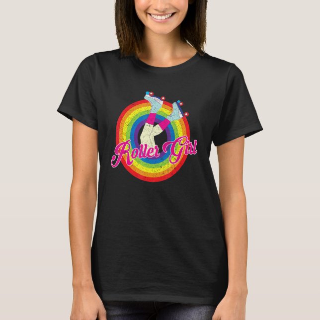 T-shirt Sebastians Roller Patins Pour Filles Patinage Mini (Devant)