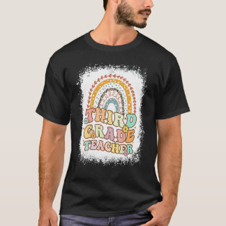 T-shirt Second Grade Rainbow Bleached Retro Back To School