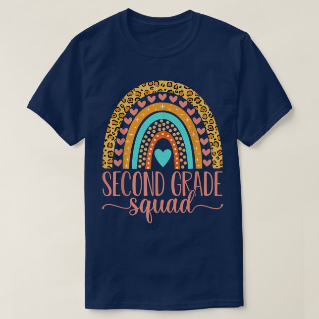 T-shirt Second Grade Squad Team 2nd Grade Teacher Back To  (Design devant)