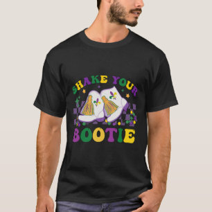 T-shirt Secouez Votre Bootie Mardi Gras Perle Boot Carnava