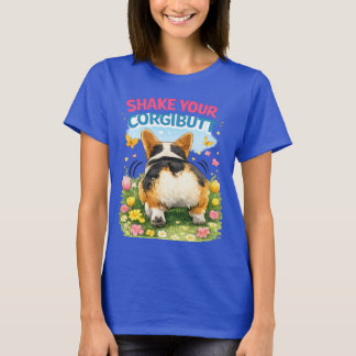 T-shirt Secouez Votre Derrière de Corgi – Création Drôle d