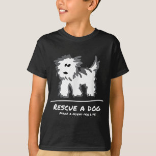 T-shirt Secourez un chien, n'achetez pas Adoptez! Amoureux