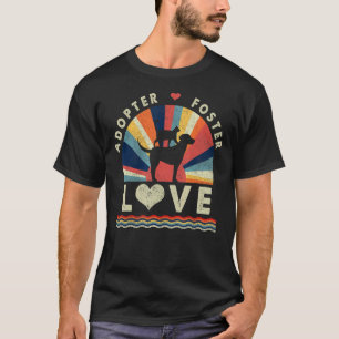 T-shirt Secourir Chien et Chat Rainbow Vintage Adopteur Fr