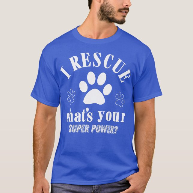 T-shirt Secourir Chien Papa Mens (Devant)